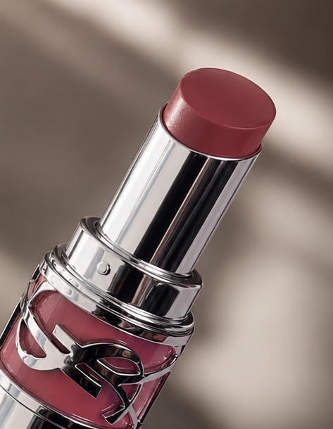 A macro of the lipstick bullet in soft light